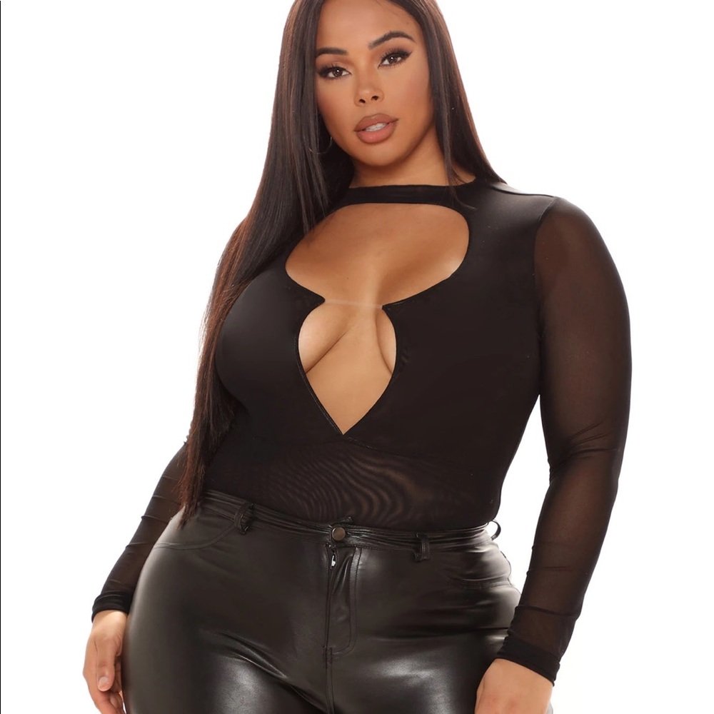 Fashion Nova Catch A Peak Mesh Bodysuit